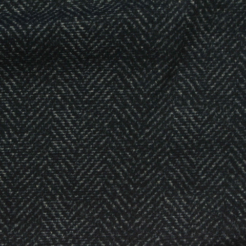 Black Herringbone Ponte Knit, Poly-Viscose