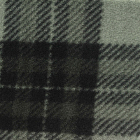 Black Plaid Fleece, Polyester