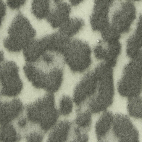 Grey Leopard Fleece, Polyester