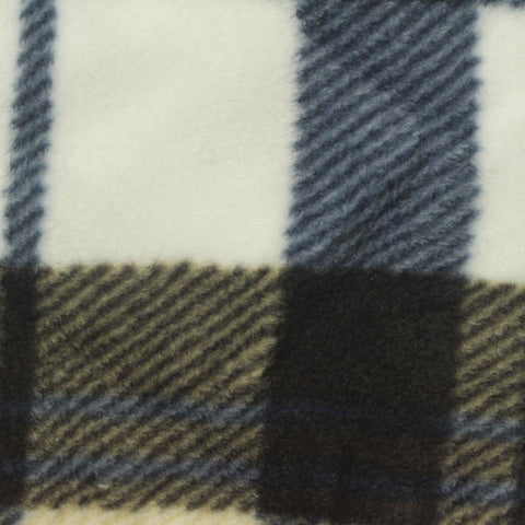 White Plaid Fleece, Polyester