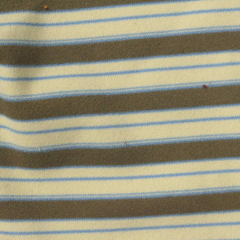 Brown Horizontal-Stripe Velvet, Polyester
