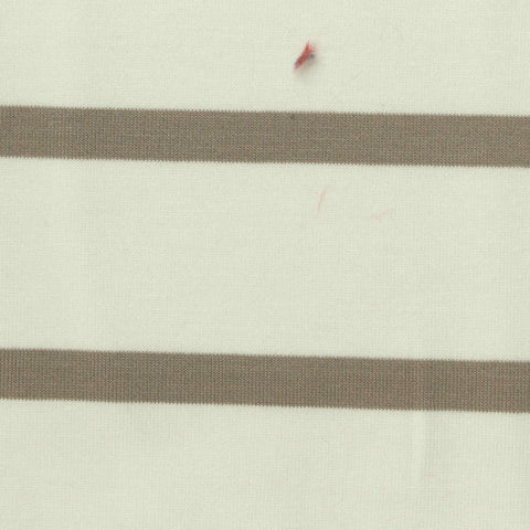 Brown Stripes Interlock Knit, Viscose-Poly