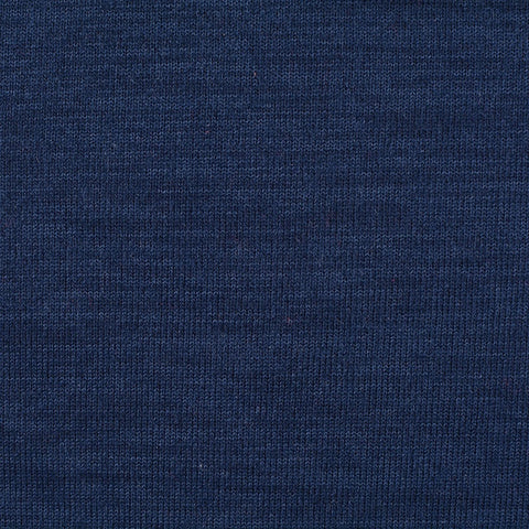Brushed Polyester Stretch Chunky Knit Fabric, 230 gsm — Navy, ref EF-2869