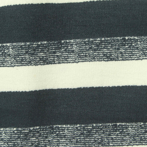 Dark Grey Stripes Ponte Knit, Viscose