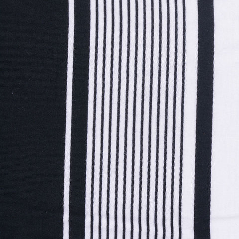 Striped Cotton Modal Jersey Knit Fabric, 160 gsm, 160 cm — White