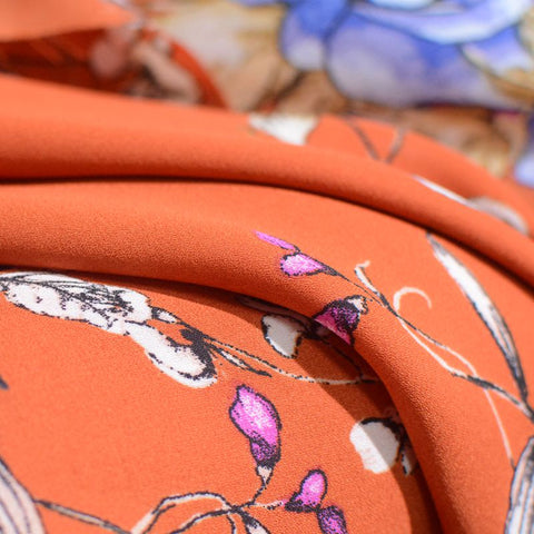 Blue Roses Linen-Look, Polyester