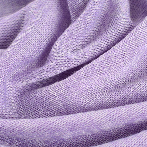 Purple Marl Chunky Knit, Polyester, 110 gsm