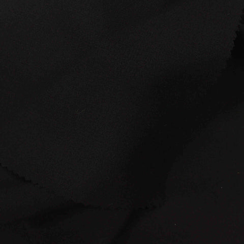 Polyester Viscose Stretch Woven Fabric, 273 gsm — Black