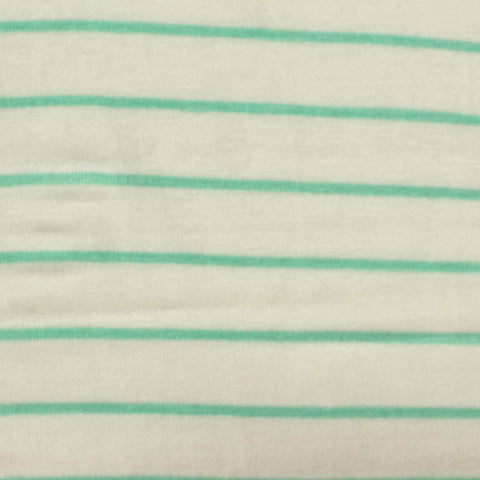 Green Stripe Rib Knit, Viscose