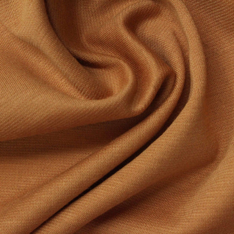 Viscose Nylon Stretch Ponte Knit Fabric, 210 gsm, 153 cm — Brown