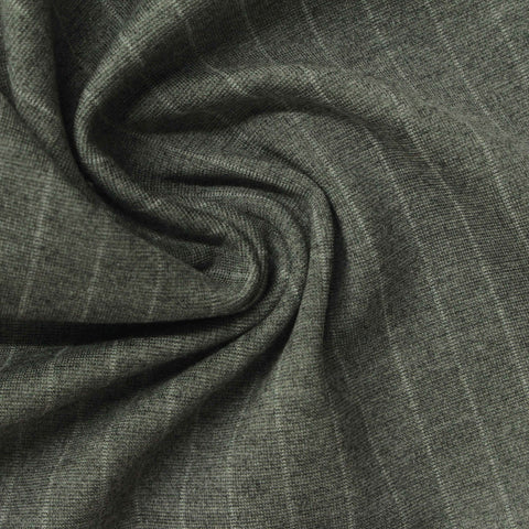 Grey Tone-on-Tone Check Ponte Knit, Viscose-Poly