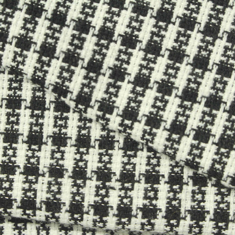 Black Houndstooth Bouclé, Polyester, 260 gsm