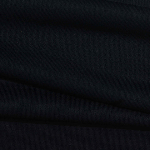 100% Polyester French Terry Fabric, 210 gsm — Black