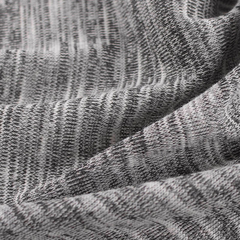Heather Grey Marl Jersey Knit, Poly-Cotton, 129 gsm