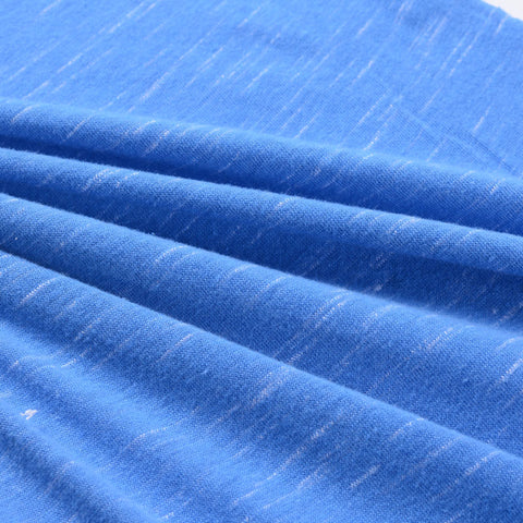 Blue Flecked Jersey Knit, Cotton