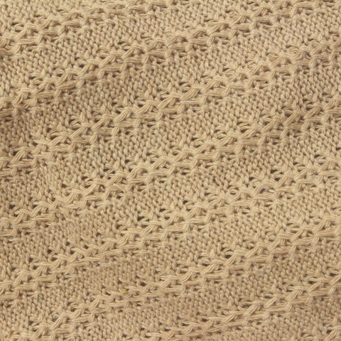 Tan Textured Rib Knit, Poly-Cotton