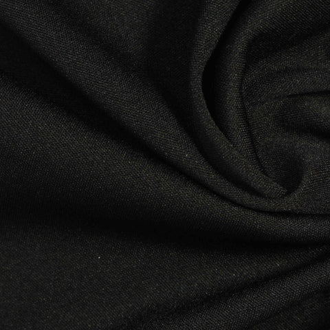 Polyester Stretch Sateen Fabric, 200 gsm, 165 cm — Black