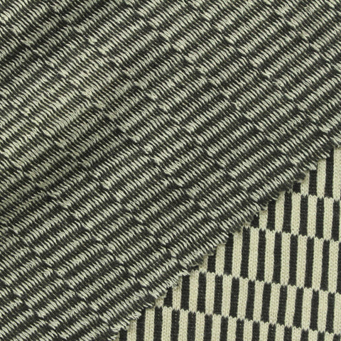 Black Geometric Jersey Knit