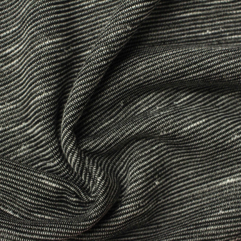 Black Heathered-Marl Chunky Knit, Viscose-Poly, 376 gsm