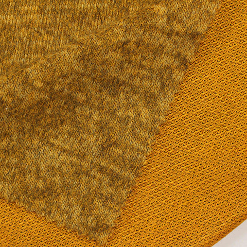 Yellow Marl Knit, Polyester, 260 gsm