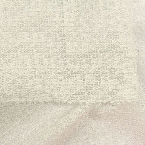 Off-White Geometric Jacquard, Polyester, 105 gsm