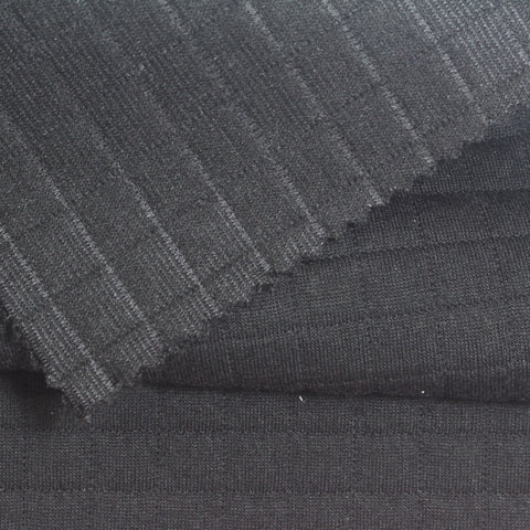 Charcoal Small-Square Scuba Knit, Polyester