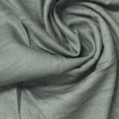 Green Heather Jersey Knit, Poly-Viscose, 165 gsm