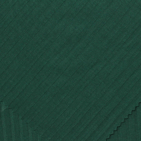 Green Rib Knit, Poly-Viscose