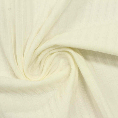 Cotton Stretch Rib Knit Fabric, 160 gsm, 150 cm — Beige