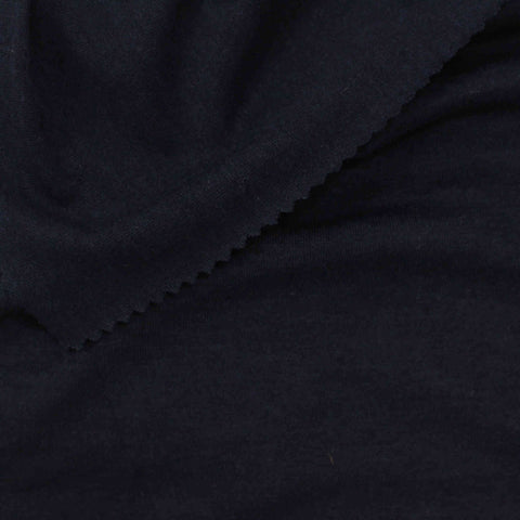 Polyester Cotton Jersey Knit Fabric, 140 gsm, 155 cm — Navy