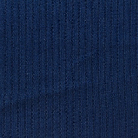 Dark Blue Rib Knit, Viscose-Poly