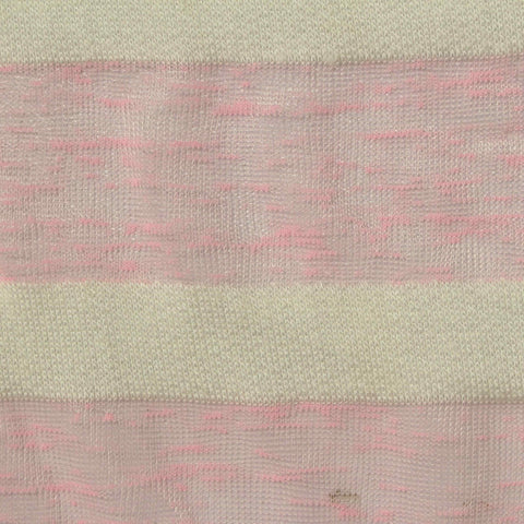 Cream Horizontal-Stripe Knit, Poly-Viscose, 97 gsm
