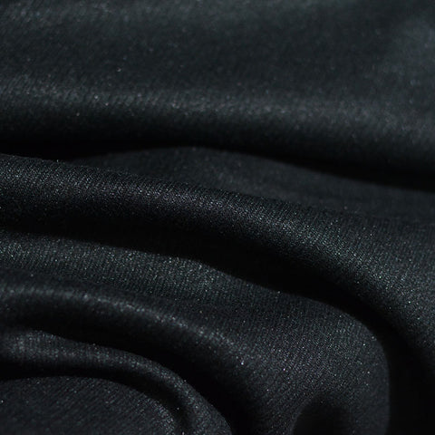 Jacquard Polyester Viscose Stretch Knit Fabric, 150 cm — Black, ref EF-4594