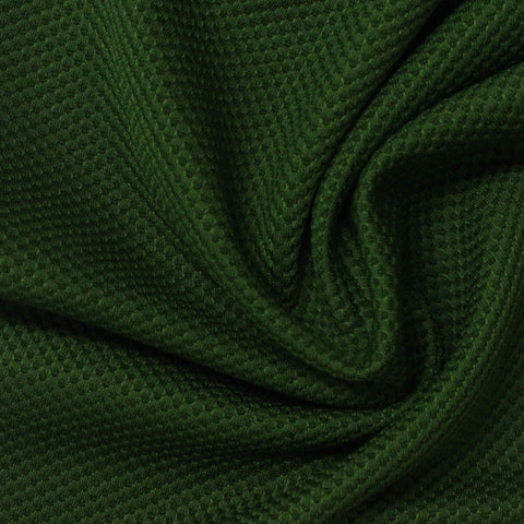 Green Textured Piqué Knit, Polyester