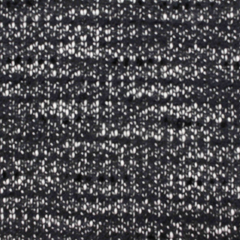 Black Marled-Stripe Chunky Knit