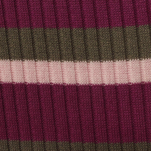 Magenta Diagonal-Stripe Rib Knit, Polyester