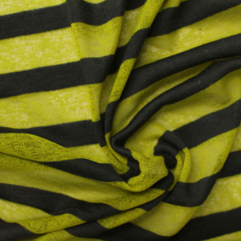 Dark Grey Stripes Jersey Knit, Viscose-Poly