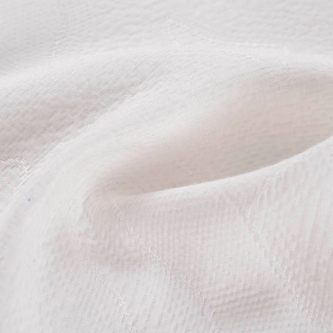 White Geometric-Diamond Jacquard, Cotton-Poly, 241 gsm