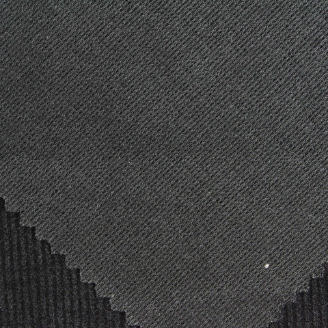Black Ribbed Rib Knit, Polyester