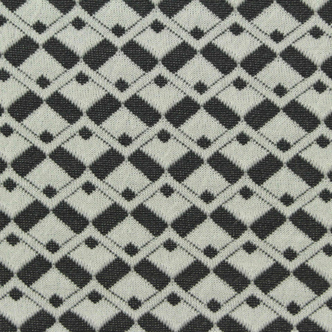 Black Geometric-Square Jacquard, Polyester, 240 gsm, 150 cm