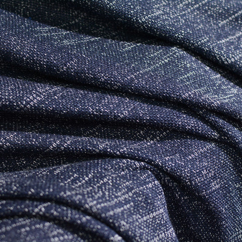 Navy Marl French Terry, Viscose-Cotton
