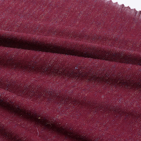 Deep Red Marl Jersey Knit, Viscose, 135 gsm