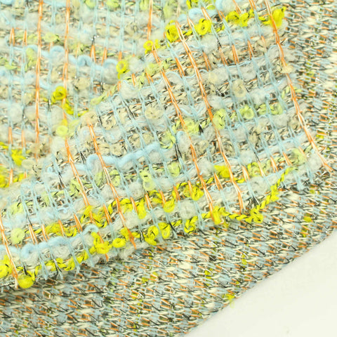 Yellow Textured Chunky Knit, Poly-Acrylic