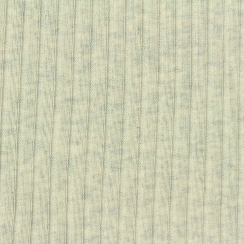 Light Grey Marl Rib Knit, Cotton, 280 gsm