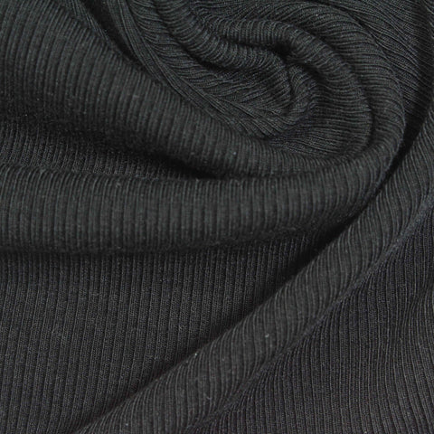 Polyester Stretch Rib Knit Fabric, 330 gsm, 120 cm — Grey