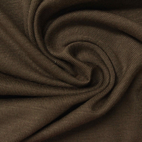 Viscose Stretch Jersey Knit Fabric, 183 gsm, 160 cm — Brown