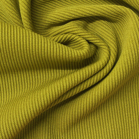 Polyester Stretch Rib Knit Fabric, 280 gsm, 165 cm — Khaki, ref EF-262135