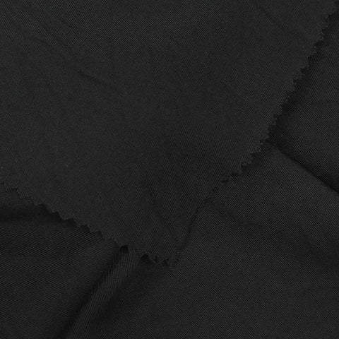 100% Viscose Twill Fabric, 214 gsm — Black
