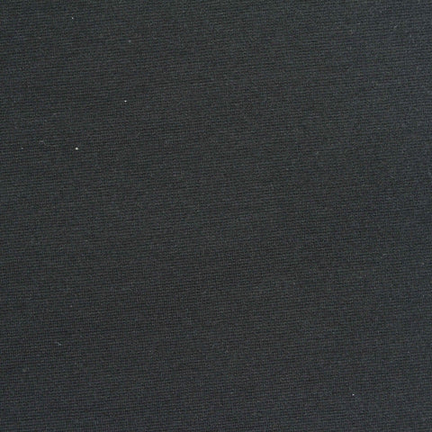 Brushed Cotton Nylon Stretch Ponte Knit Fabric, 330 gsm, 143 cm — Black