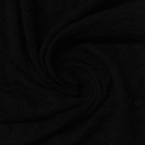 Jacquard Polyester Cotton Knit Fabric, 150 gsm — Black